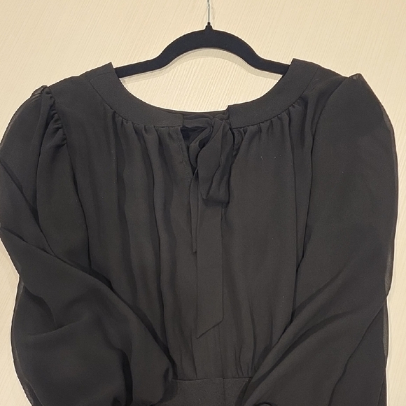 Adrianna Papell Black Long Sleeve Dress - Picture 3 of 4